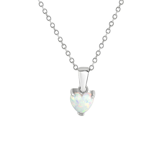 Ankerkette Herz Opal