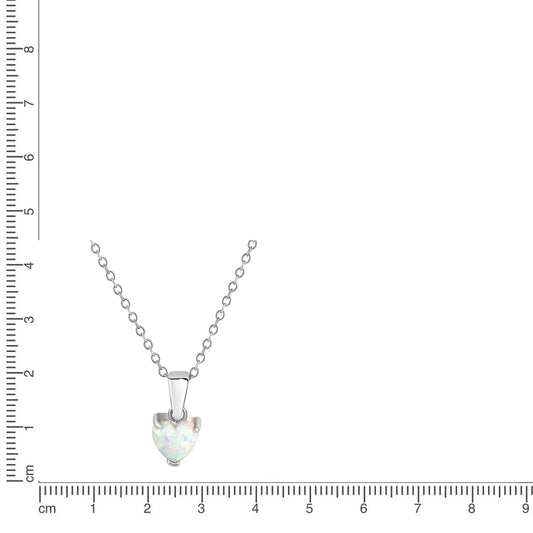 Ankerkette Herz Opal